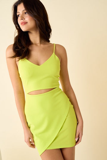 So Lustful Bodycon Dress- Neon Yellow