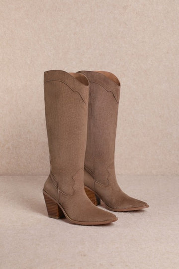 Classy Knee High Boot- Brown