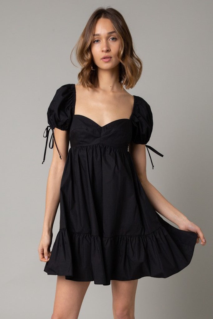 Nylah Mini Dress- Black