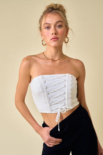 My Better Half Corset Top- Off White
