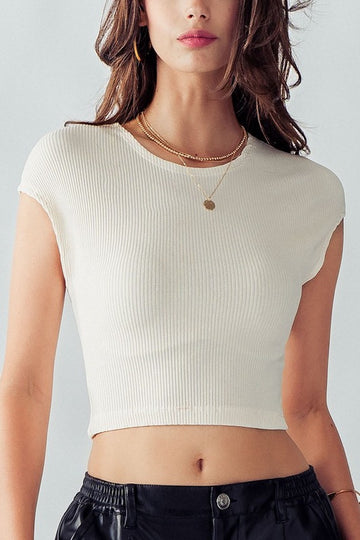 Sophie Crop Top- Ivory