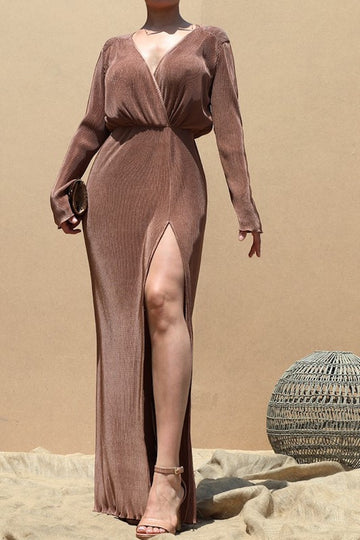 Virtues Maxi Dress- Brown