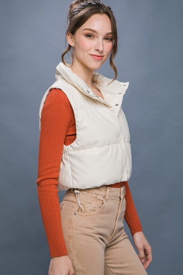 Jenson Puffer Vest- Ivory