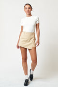 Can't Get Enough Skort- Taupe