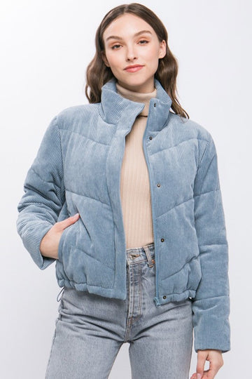 Georgina Puffer Jacket- Blue