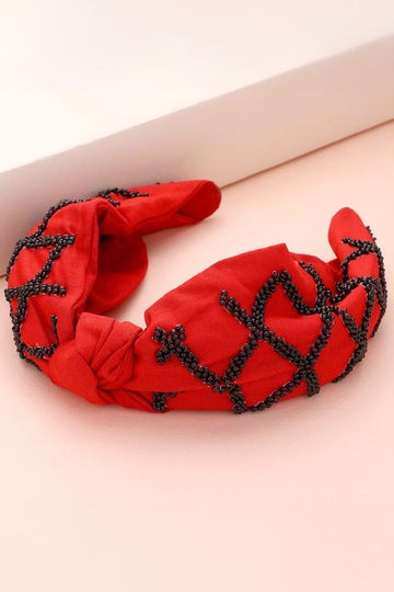 Game Day Headband- Red/Black