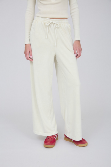 Good Spirit Wide Leg Joggers - Ivory