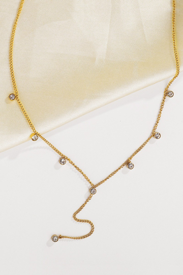 Belle Noire Y Necklace - Gold