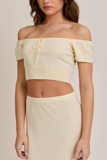 Yearning Love Crop Top - Cream