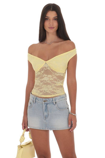 Lucy In The Sky Fever Dream Top - Yellow