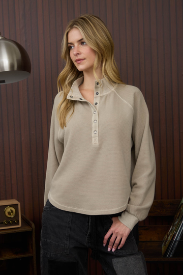 Aiden Henley Top - Tan