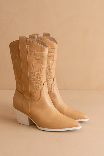 Cowgirl Code Boot - Tan