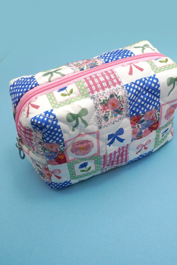 Apollonia Quilted Makeup Bag - Patchwork