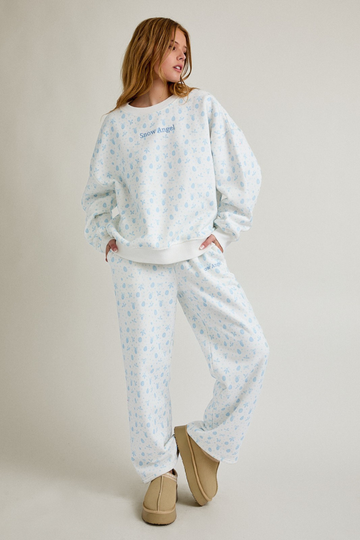 Easy Sweetness Lounge Set - White/Blue