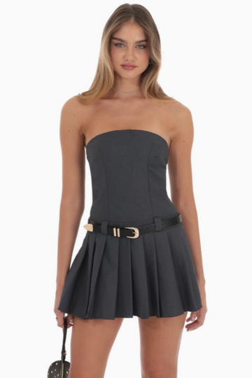 Small Town Mini Dress- Grey