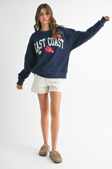 East Coast Graphic Sweatshirt - Navy