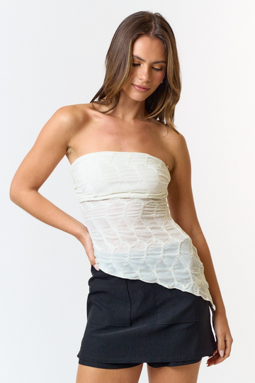 Embry Textured Tube Top - Ivory