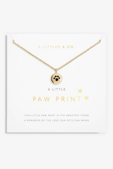 A Little "Paw Print" Necklace - Gold