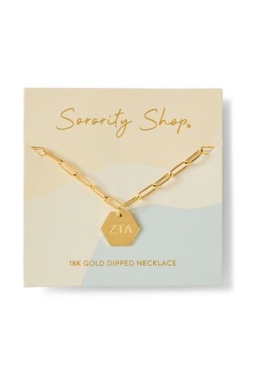 Sorority Paperclip Necklace - Zeta