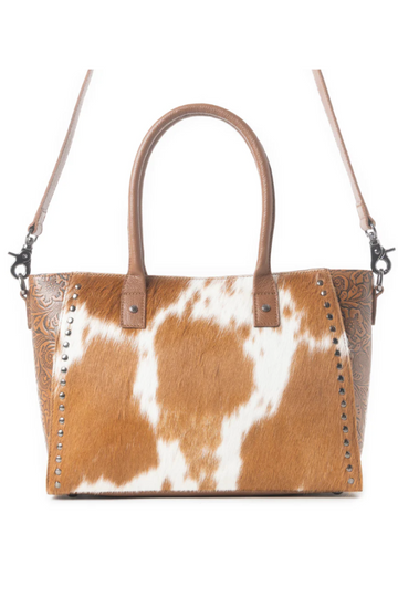Myra Western Belle Bag -Chestnut & Pea