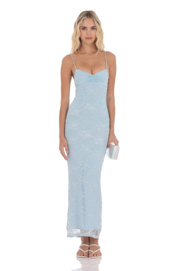 Honest Heart Maxi Dress - Light Blue