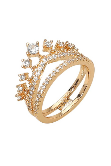 Lorrie Crown Ring - Gold