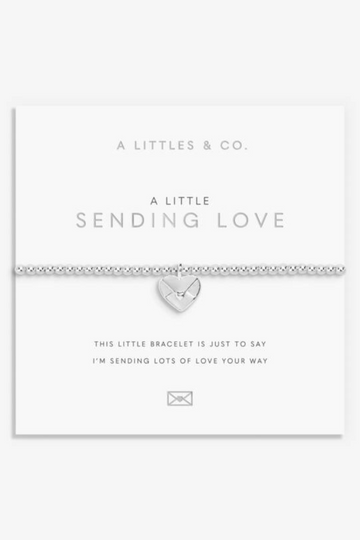 A Little "Sending Love" Bracelet - Silver