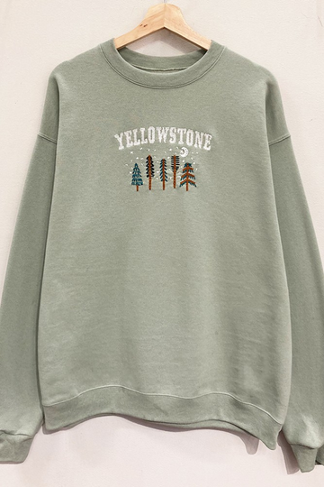Yellowstone Emb. Sweatshirt - Sage Green