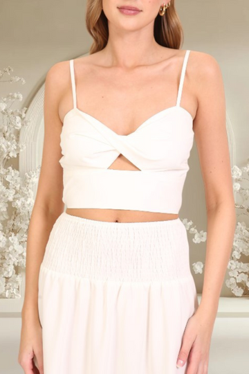 Make Me Crop Top - White