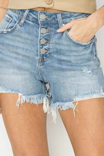 Bet On It Denim Shorts - Light Wash