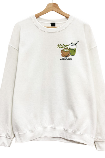 Matcha Moments Sweatshirt - White