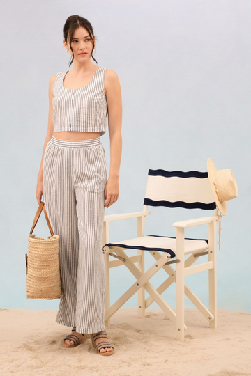 Jenn Striped Pants - Blue