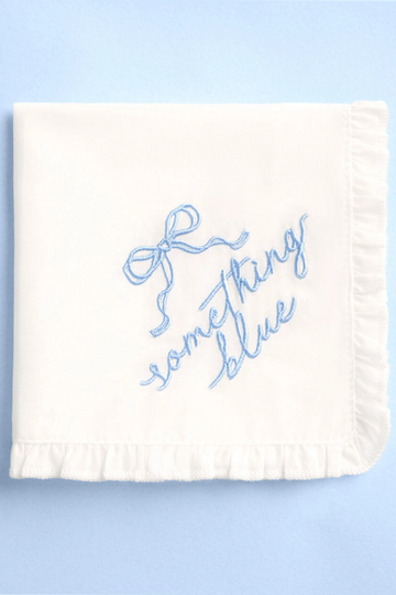Something Blue Handkerchief - White