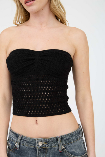 Limitless Crochet Tube Top - Black