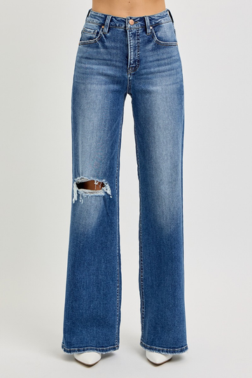 Alivia Wide Leg Jeans - Dark Wash