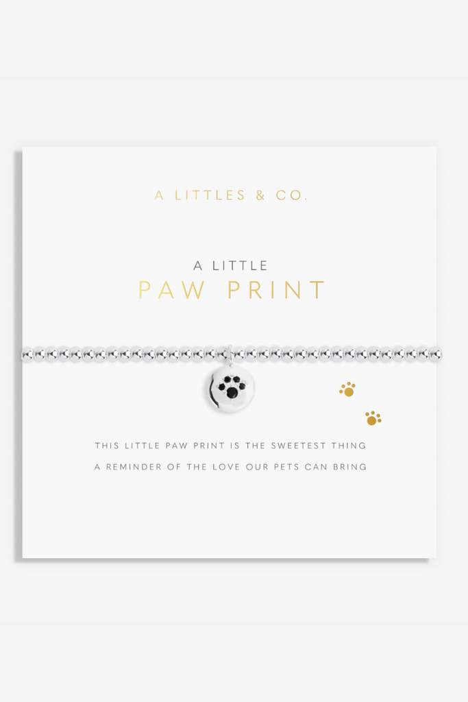 A Little 'Paw Print' Bracelet- Silver