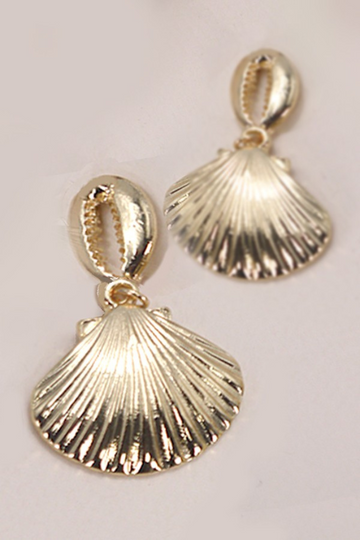 Puka Shell Shine Earring - Gold