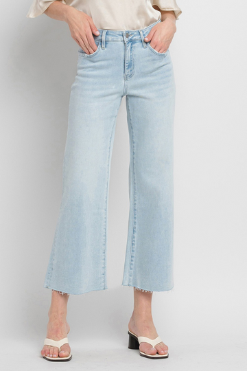 Calm Glow Wide Leg Jeans - Light Wash