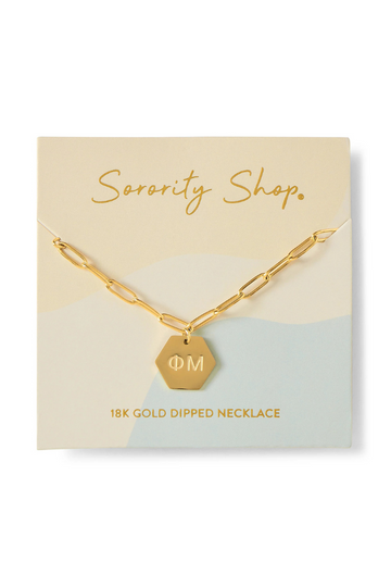 Sorority Paperclip Necklace - Phi Mu