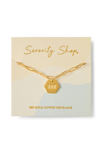 Sorority Paperclip Necklace - AOII
