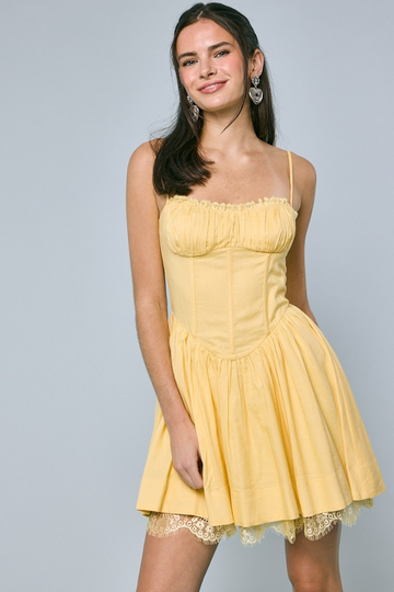 Charlotte Flare Dress - Yellow