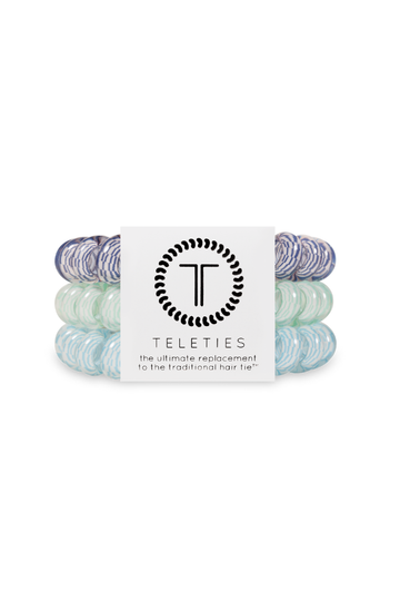 TELETIES - Large Spiral Hair Coil - Totally Turquoise