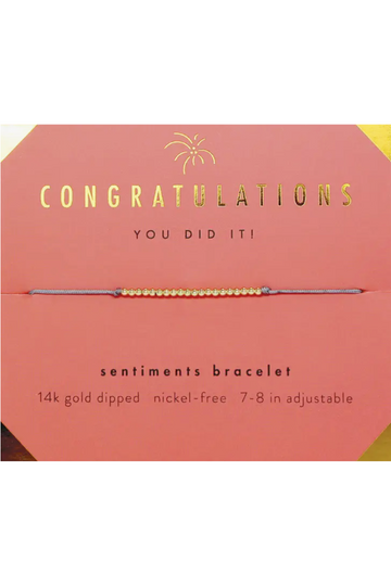 Sentiments Bracelet- Congratulations