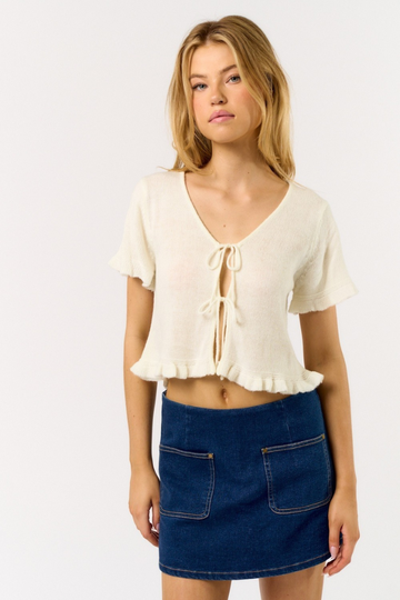 Winslow Sweater Top - Off White