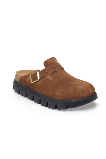Birkenstock Boston Chunky Suede - Dark Tea