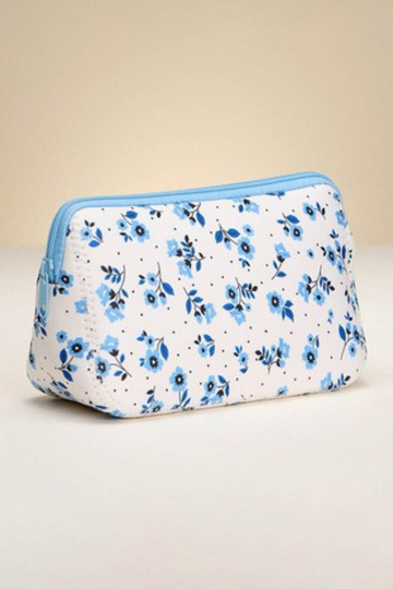 Irene Floral Pouch - Blue