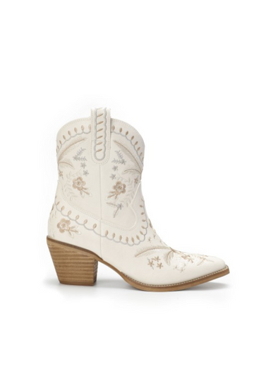 Corral Embroidered Bootie- White