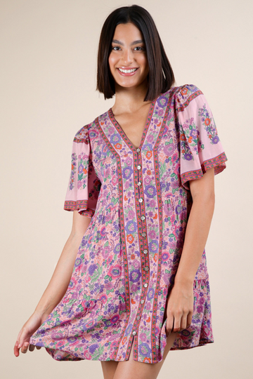 Tegan Floral Dress - Lilac