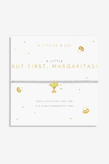 A Little" But First, Margaritas" Bracelet - Silver