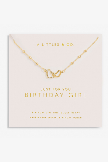 Forever Yours 'Just For You Birthday Girl' Necklace- Gold